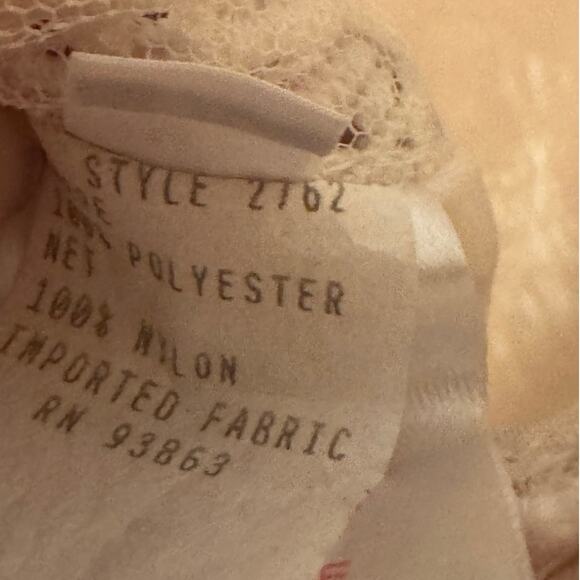 Tara Keely White Lace Bodice Spaghetti Strap Wedding Dress Bridal Gown - Picture 6 of 15